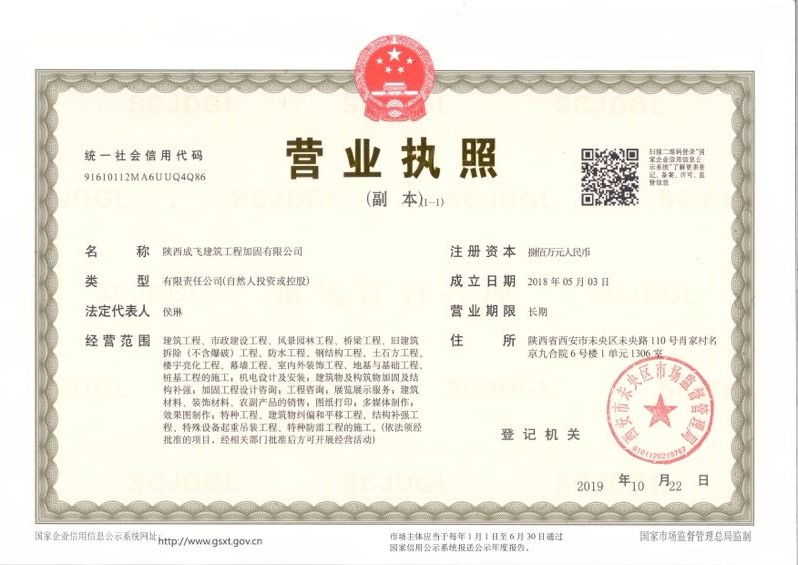 陕西成飞建筑工程加固有限公司